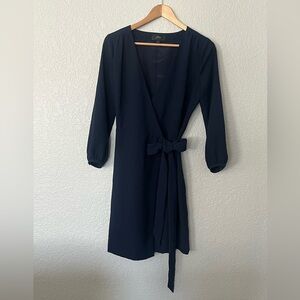 J. Crew Classic Navy Wrap Dress women’s size 4